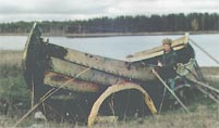 Sewn shnjaka reconstruction in Karelia 
